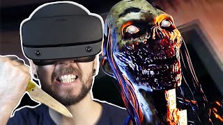 Fighting Zombies in VR is TERRIFYING  The Walking Dead Saints and Sinners VR 1 [upl. by Gabby101]