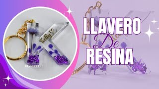 Llavero de RESINA EPOXI How to make resin keychain DIY [upl. by Justinian543]