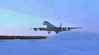 DC8 Takeoff in Kiruna Sweden [upl. by Goldshell]