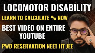 Learn To Calculate Locomotor Disability Percentage By Your Own PWD Category NEET IIT JEE neet2024 [upl. by Htebesile344]