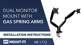 HUANUO Dual Monitor Mount Review  Adjustable Spring Monitor Desk Mount [upl. by Enad573]