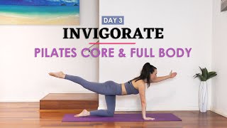 DAY 3 INVIGORATE  20 Min Pilates Beginner Matwork Full Body  Core Workout  Strengthen amp Sculpt [upl. by Arimay]