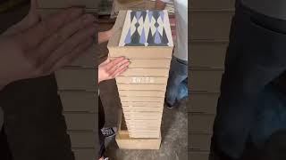 Backgammon Wooden box woodworking production process woodenbox [upl. by Yecak]