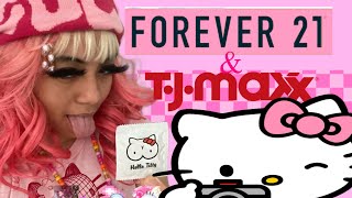 Hello Kitty Obsessed 😻 Forever 21 amp TJ Maxx Haul🎀 [upl. by Gorton]