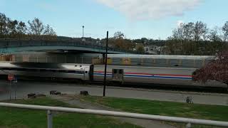 Amtrak 30 Capitol Limited departing Connellsville PA COV 1132019 [upl. by Zetnwahs]