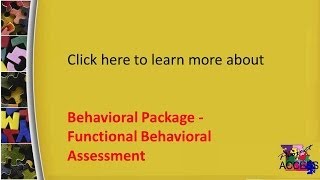 Behavioral Package Functional Behavioral Assessment [upl. by Carolle]