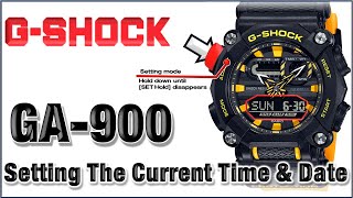 GA900 GShock Module 5637 HOW to Set Time Day Light Home City DTS Button Tone1224H TUTORIAL [upl. by Paik]