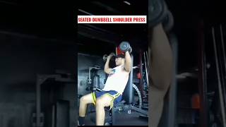 SEATED DUMBBELL SHOULDER PRESS Shoulder JHUNZKEEMAGCAMIT [upl. by Egdamlat]