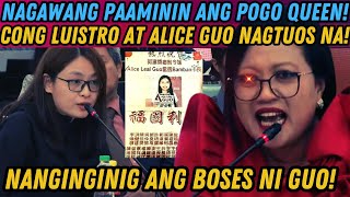 REP LUISTRO NAPAAMIN SI ALICE GUO BILANG LEADER NG MGA MONEY LAUNDER SA TARLAC GUO NADULAS SA TAKOT [upl. by Ahtivak]