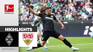 Demirovic Scores Twice  Borussia Mgladbach  VfB Stuttgart 13  Highlights  MD 3 – Bundesliga [upl. by Gally]