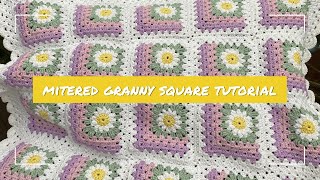 How to Crochet a Mitered Granny Square  Tutorial [upl. by Ready]