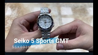 Seiko 5 Sports GMT SSK033K1 [upl. by Pascasia522]