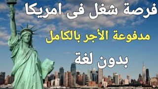 سافر امريكا مجانا وهتاخد سكن مجاني مع راتب 16 دولار فى الساعة ، بدون لغة [upl. by Kenleigh864]