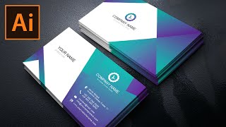 Business Card Design in Illustrator [upl. by Etnaik425]