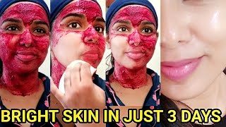 3 Days Skin Brightening Challenge  How to get Flawless glowing skin Beetroot for Skin whitening [upl. by Herculie843]