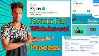 Fastwin withdrawal Full Process  Fast win se kai se money 🤑Withdrawal💰Kore [upl. by Enidlarej429]