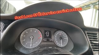 Seat Leon 5f Öl Service Reset [upl. by Gaelan19]