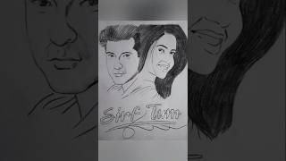 Sirf Tum 1999 Sanjay Kapoor Priya Gill Best Romantic Movie Poster Sketch 🙏 Please Like Subscribe [upl. by Nylegna]