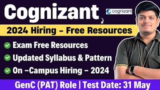 Cognizant 2024 Hiring Updated Exam Pattern amp Syllabus  Free Resources  Cognizant GenC Exam Pattern [upl. by Sirovaj670]