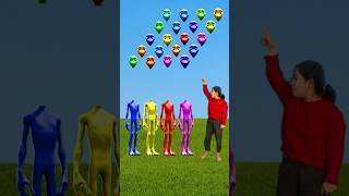 pink red yellow amp blue alien dancing and deepu sakha Correct headmatching gameMagical video funy [upl. by Neellek]