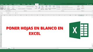 COMO DEJAR HOJA EN BLANCO EN EXCEL EN DOS SIMPLES PASOS [upl. by Halueb]