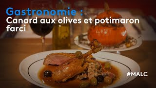 Gastronomie  canard aux olives et potimarron farci [upl. by Suzan]