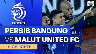 Persib Bandung VS Malut United FC  Highlights  BRI Liga 1 202425 [upl. by Grodin]