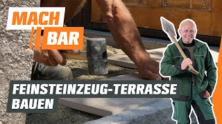 FeinsteinzeugTerrasse bauen in gebundener Bauweise  OBI [upl. by Schwartz]