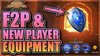 Top 7 Equipment to Craft F2P amp New Player Equipment Guide Rise of Kingdoms [upl. by Skricki148]