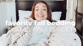 Favorite Fall Bedding  Amazon Target Bed Bath amp Beyond Lands End [upl. by Barbey]