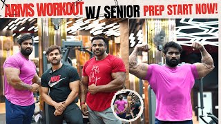 Biceps amp Triceps Workout with Ustad Ji💪 Senior Bodybuilder Ke Sath Prep [upl. by Latsyrcal]