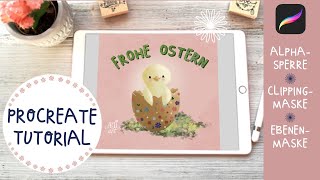 Procreate Tutorial  Maskieren  verschiedene Arten von Ebenen  Schattieren mit Texturen [upl. by Herc]