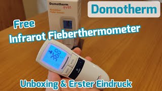 Domotherm Free Infrarot Thermometer Fieberthermometer Unboxing amp Erster Eindruck [upl. by Airemat]