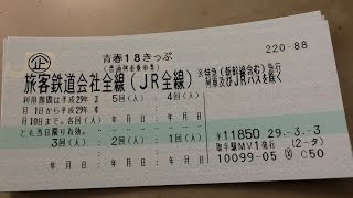 取手駅東口無人化 転写式指定席券売機MV30で青春18きっぷ購入しインターホン対応で改札通過、乗車の様子 [upl. by Enale]