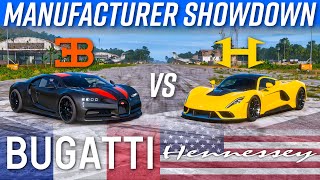 Bugatti VS Hennessey Manufacturer Showdown  Venom F5 vs Chiron Super Sport amp more  Forza Horizon 5 [upl. by Boehmer]