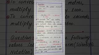 Math Physics O Level  9Th  10Th Standard  Convert Kmh into ms  Standard Form in Math [upl. by Misha759]