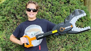 WORX JAWSAW  Electric Chainsaw Unboxing And Review [upl. by Yatnuahc755]