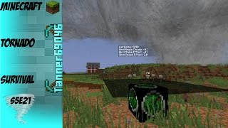 Minecraft Tornado Survival Localized Weather Mod S5E21 [upl. by Tranquada]