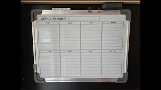 REVIEW White Board Weekly Dry Erase Board 16”X12” DoubleSided Magnetic Calendar Portable [upl. by Attaynek703]