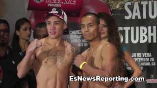 oscar valdez ko artist faceoff and weigh in EsNews Boxing [upl. by Dewhurst]