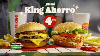 Cenando de nuevo en Burger king  Menú King ahorro burgerking king food [upl. by Luna]