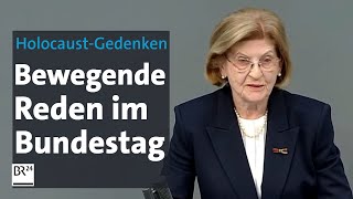 HolocaustGedenktag Bewegende Reden im Bundestag  BR24 [upl. by Franckot]