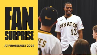 Pirates Players Surprise Fans at PiratesFest 2024  Pittsburgh Pirates [upl. by Noslen]