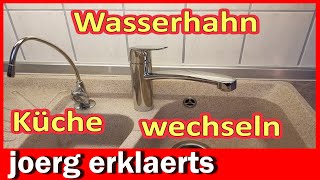 🏡Wasserhahn wechseln montieren Einhebelmischbatterie Grohe DIY Tutorial No364 [upl. by Yr]