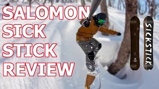 Salomon SickStick Snowboard Review  Japan Treeriding [upl. by Belldame405]