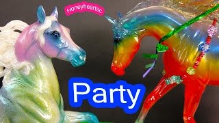 Breyer Horses Weather Girl Rainbow Meets Breyerfest SR Giverny  Holiday Party Video Honeyheartsc [upl. by Nnylatsyrc]