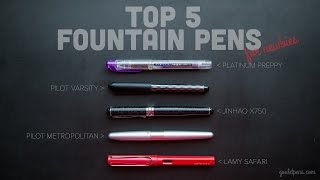 Top 5 Fountain Pens for Newbies [upl. by Ailbert]