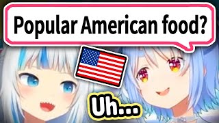 Gura Teaches Pekora About American Food【Hololive】 [upl. by Alacim]