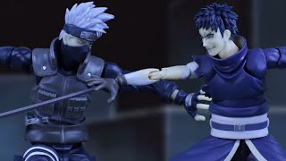 NARUTO stop motion kakashi vs obito full fight カカシ オビト [upl. by Enaira528]