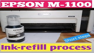 How to refill Ink in EPSON M1100 printer [upl. by Hultgren]